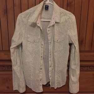 GAP Flowered Button Down